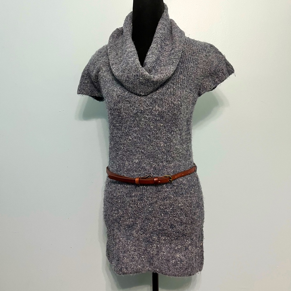 Women’s Xhilaration Medium Blue Tunic Sweater with Belt